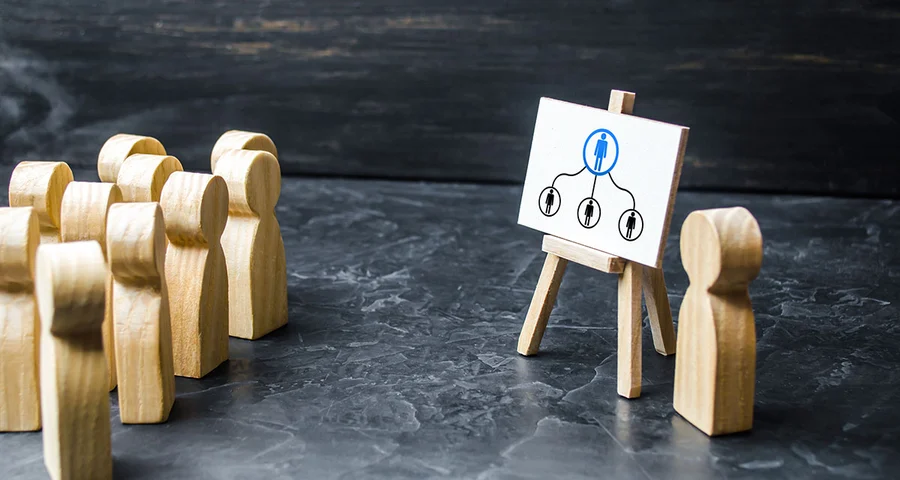 Wooden puppets hierarchy