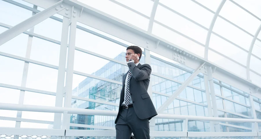 Employee underway calling on the phone