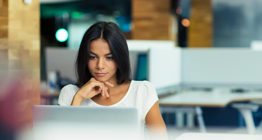 woman working