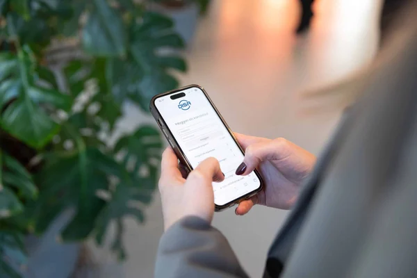 mobile screening application user on phone