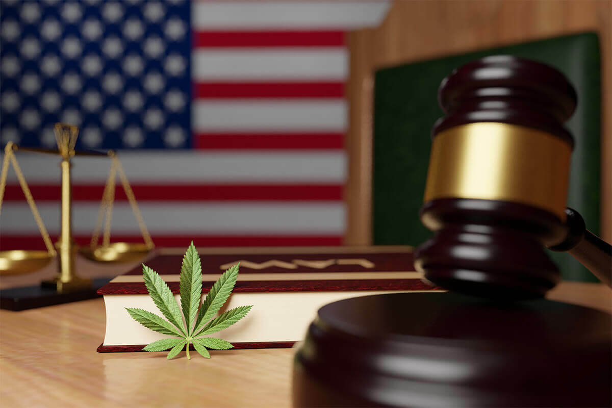 marijuana laws by state American flag