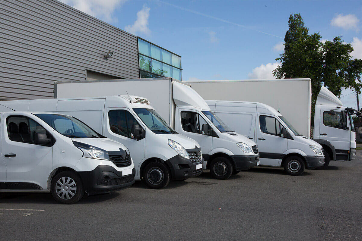 transportation vehicles lined up